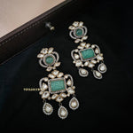 Palak Quartz stone & polki earings