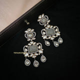 Palak Quartz stone & polki earings