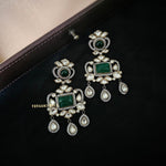 Palak Quartz stone & polki earings