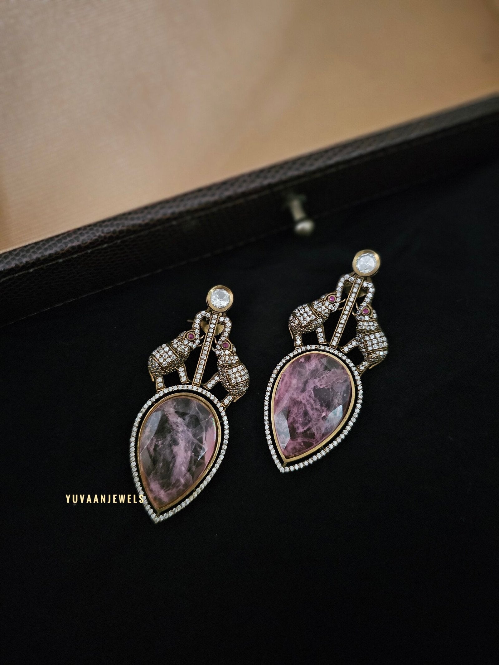 Orphic handcrafted Quartz earings