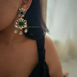 Palak Quartz stone & polki earings