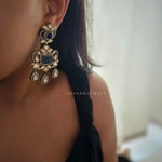 Palak Quartz stone & polki earings