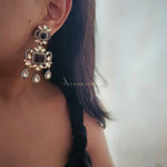 Palak Quartz stone & polki earings