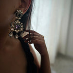 Palak Quartz stone & polki earings