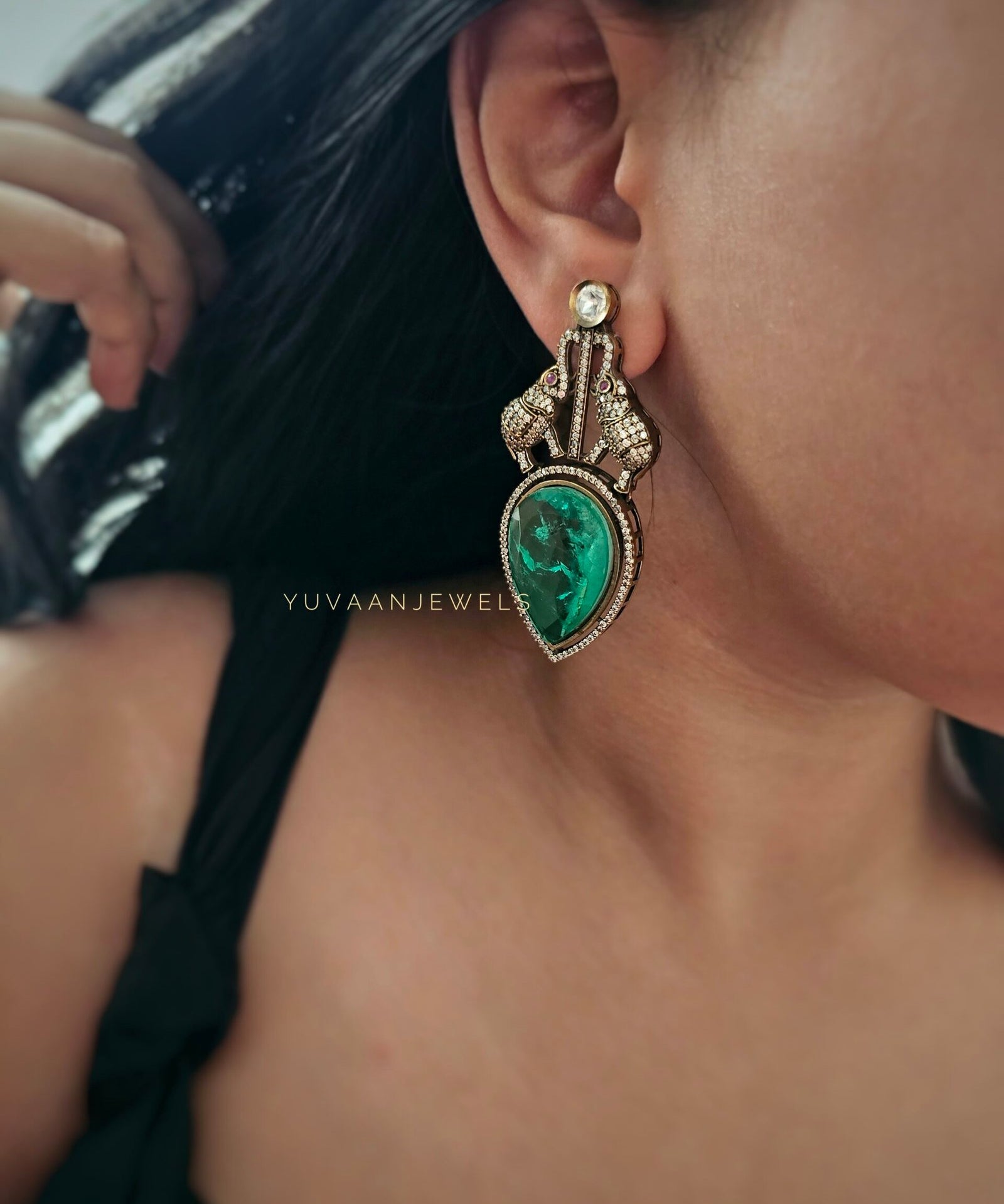 Orphic handcrafted Quartz earings