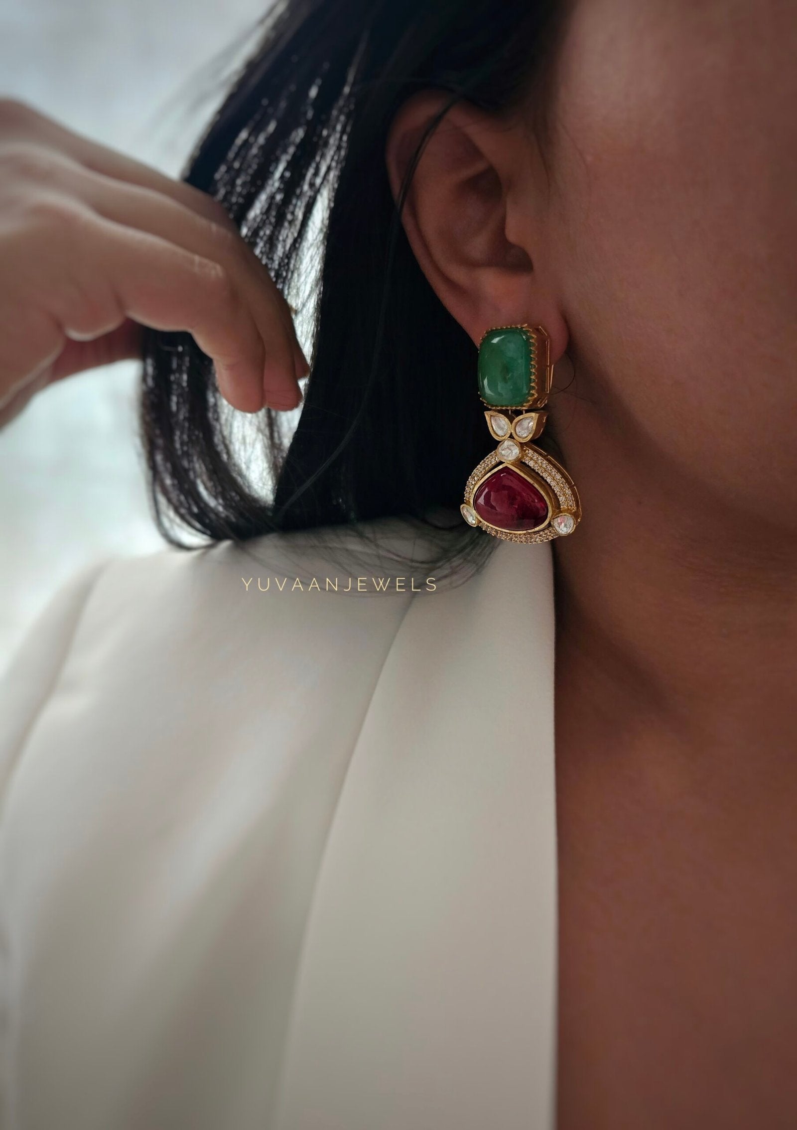 Naayad semi-precious stone earings
