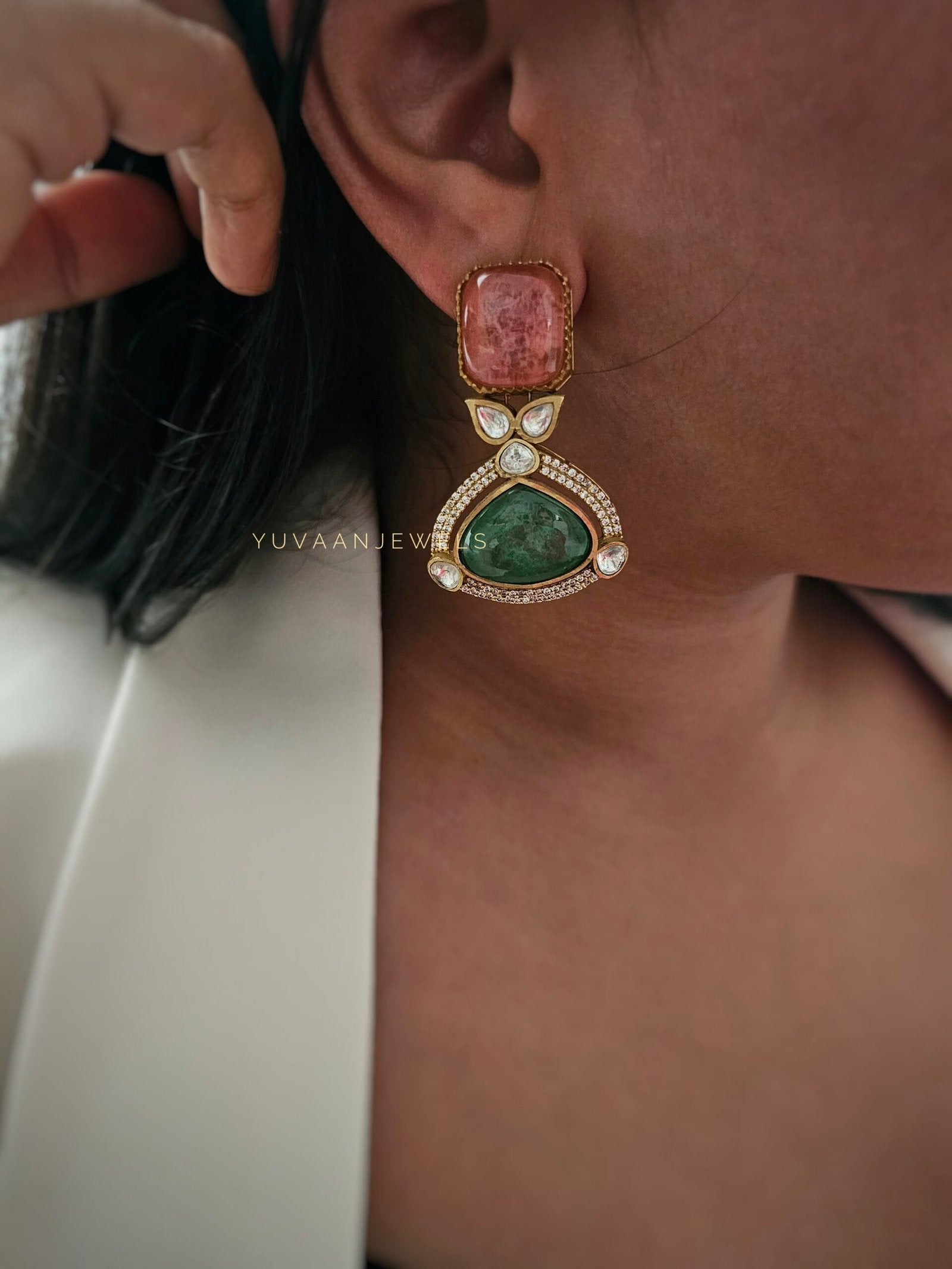 Naayad semi-precious stone earings