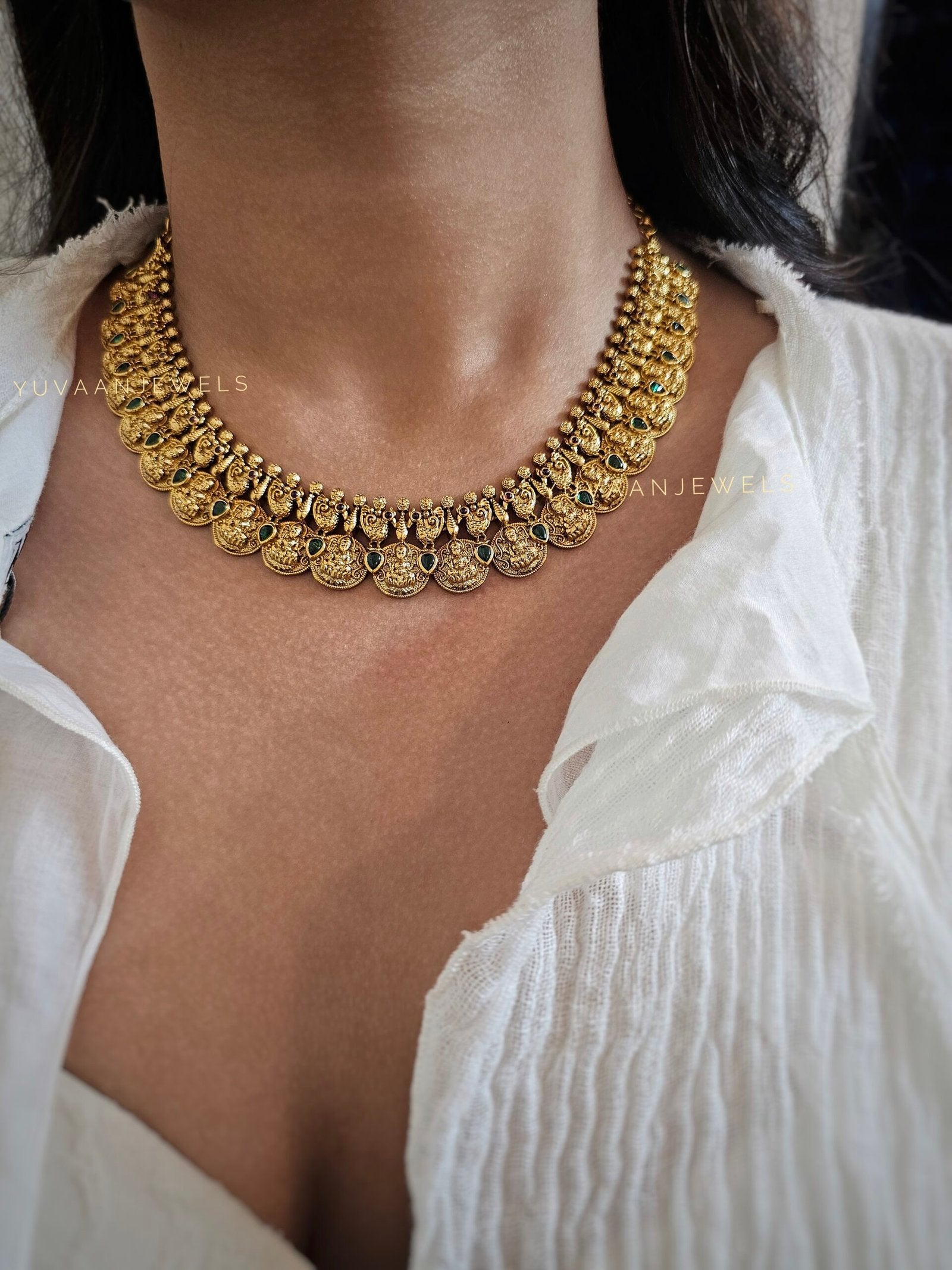 Sohvi  Handcrafted temple necklace