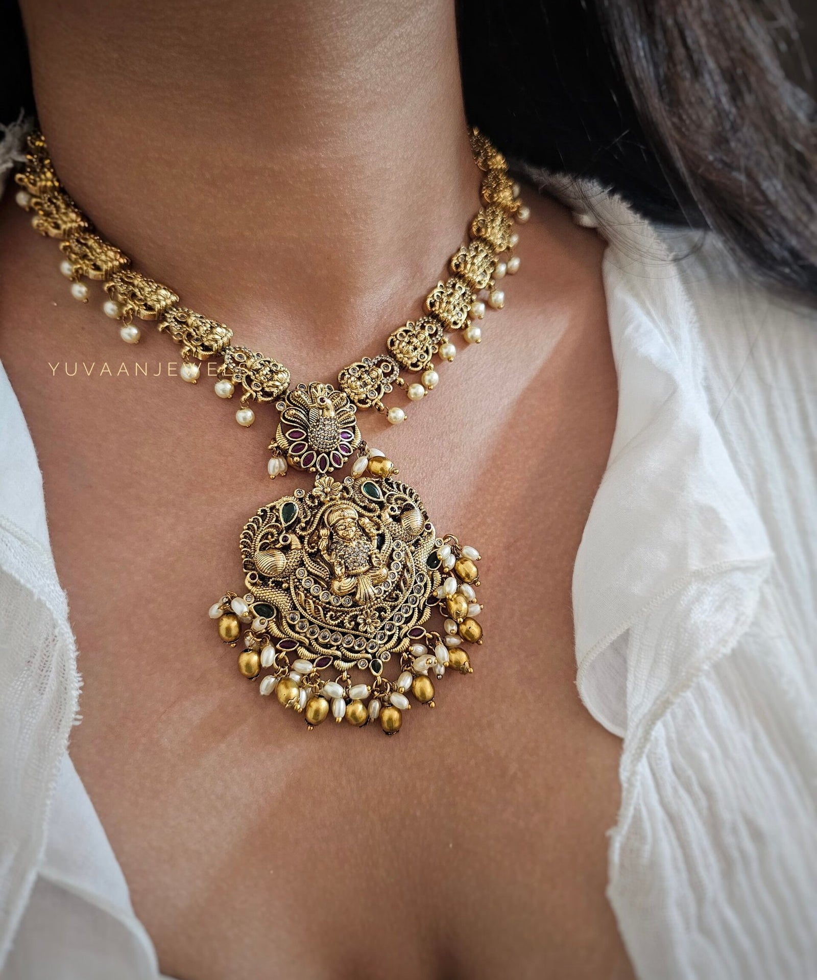 Devyani  Handcrafted temple necklace