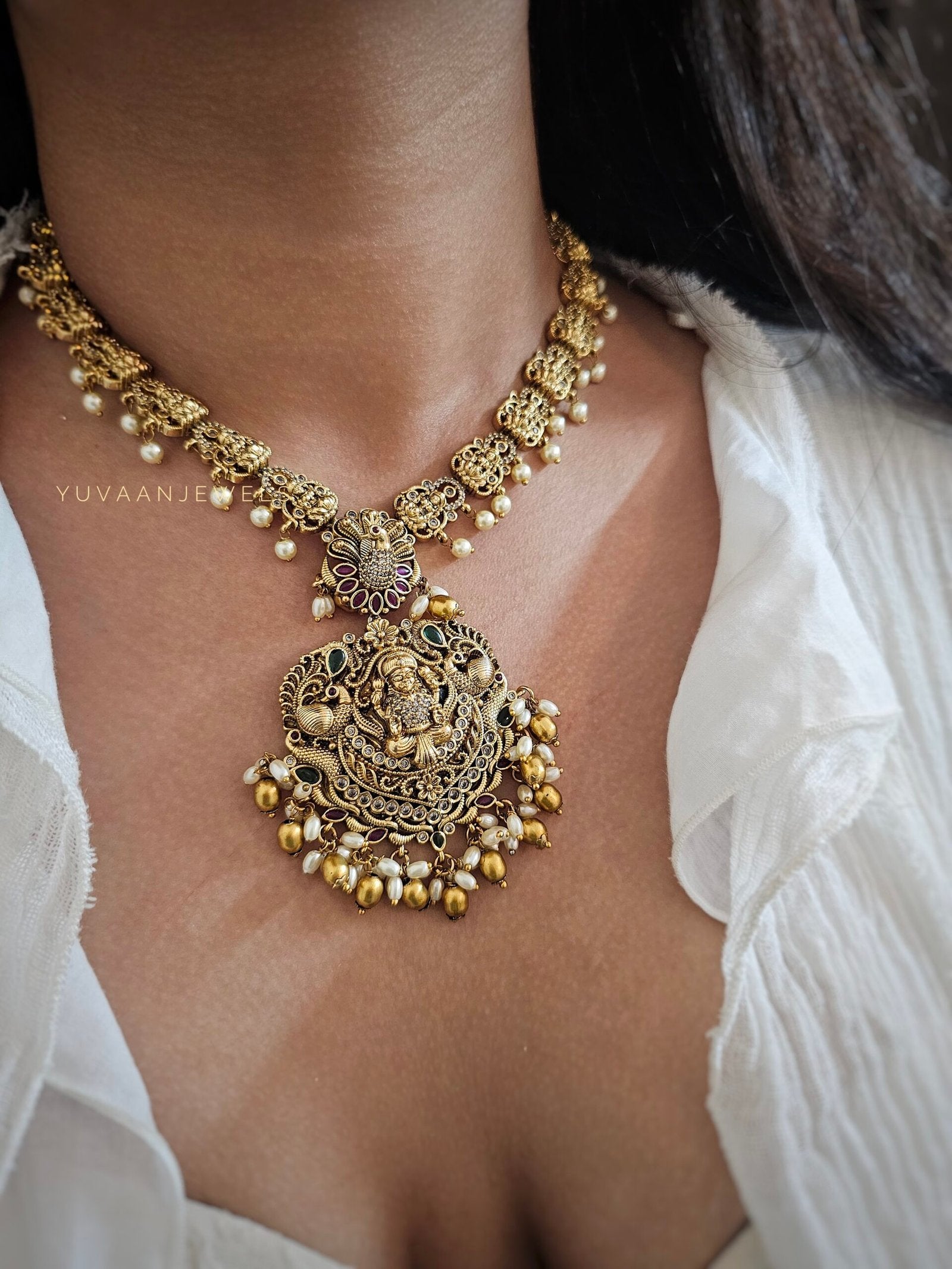 Devyani  Handcrafted temple necklace
