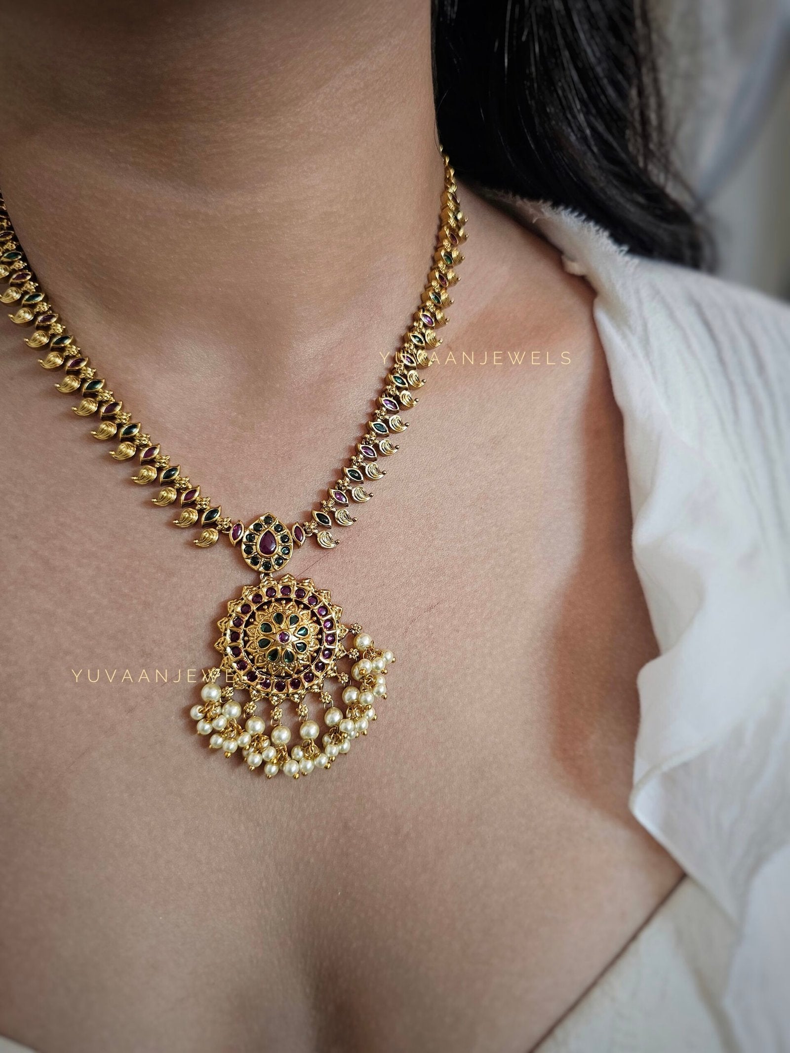 Amala Handcrafted temple necklace