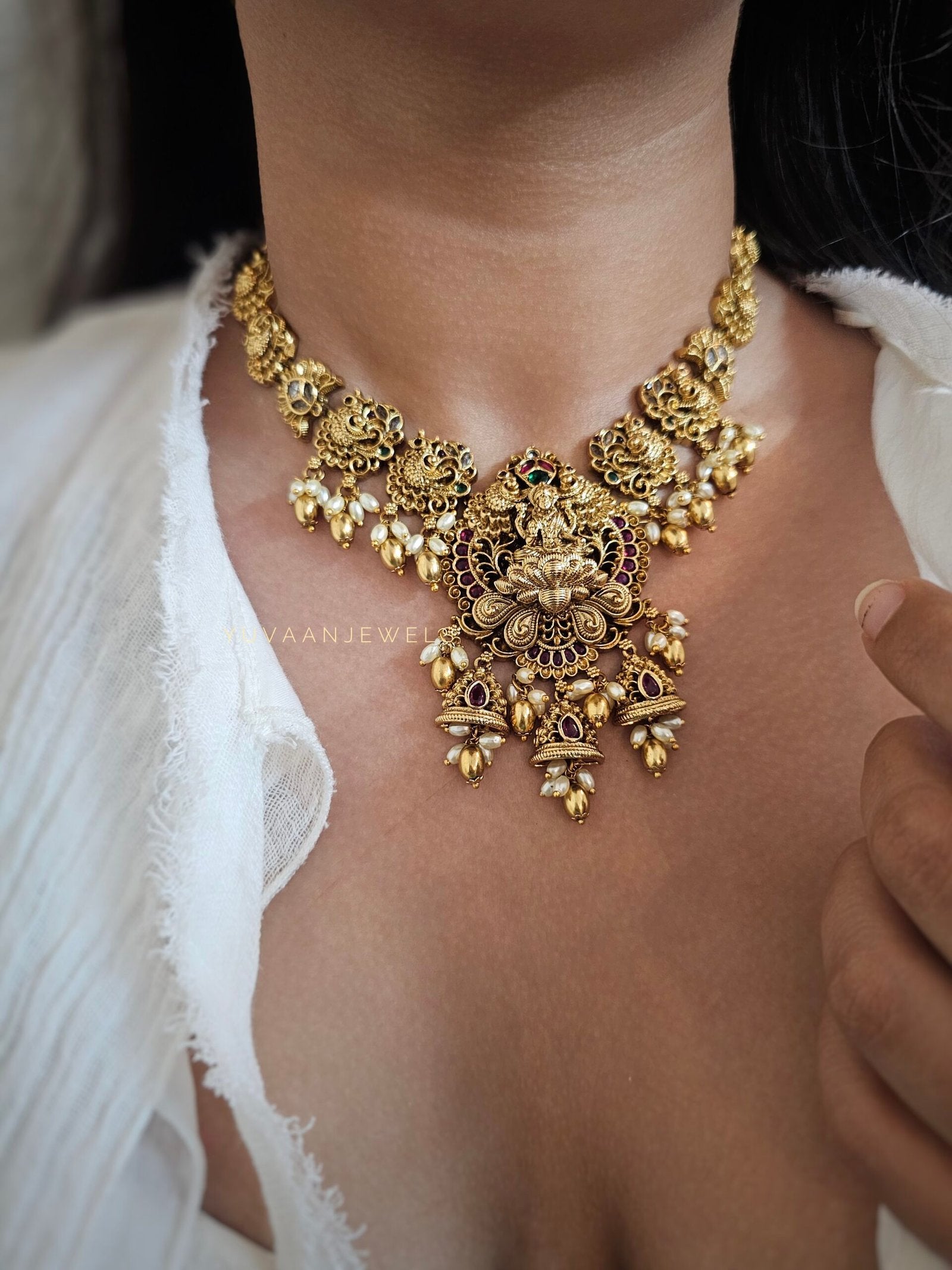 Devyani  Handcrafted temple necklace