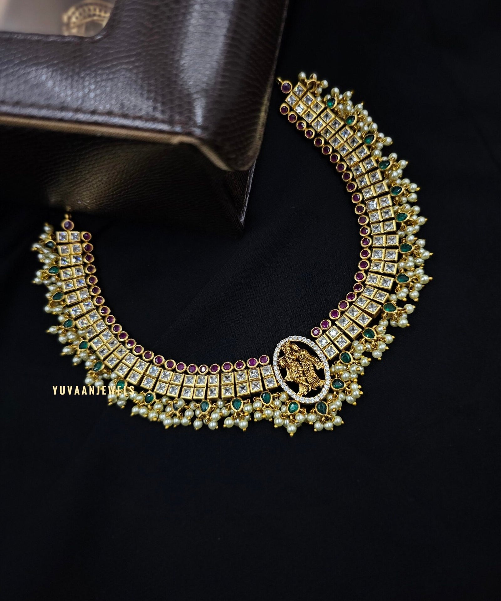 Bharghavi Handcrafted temple Necklace