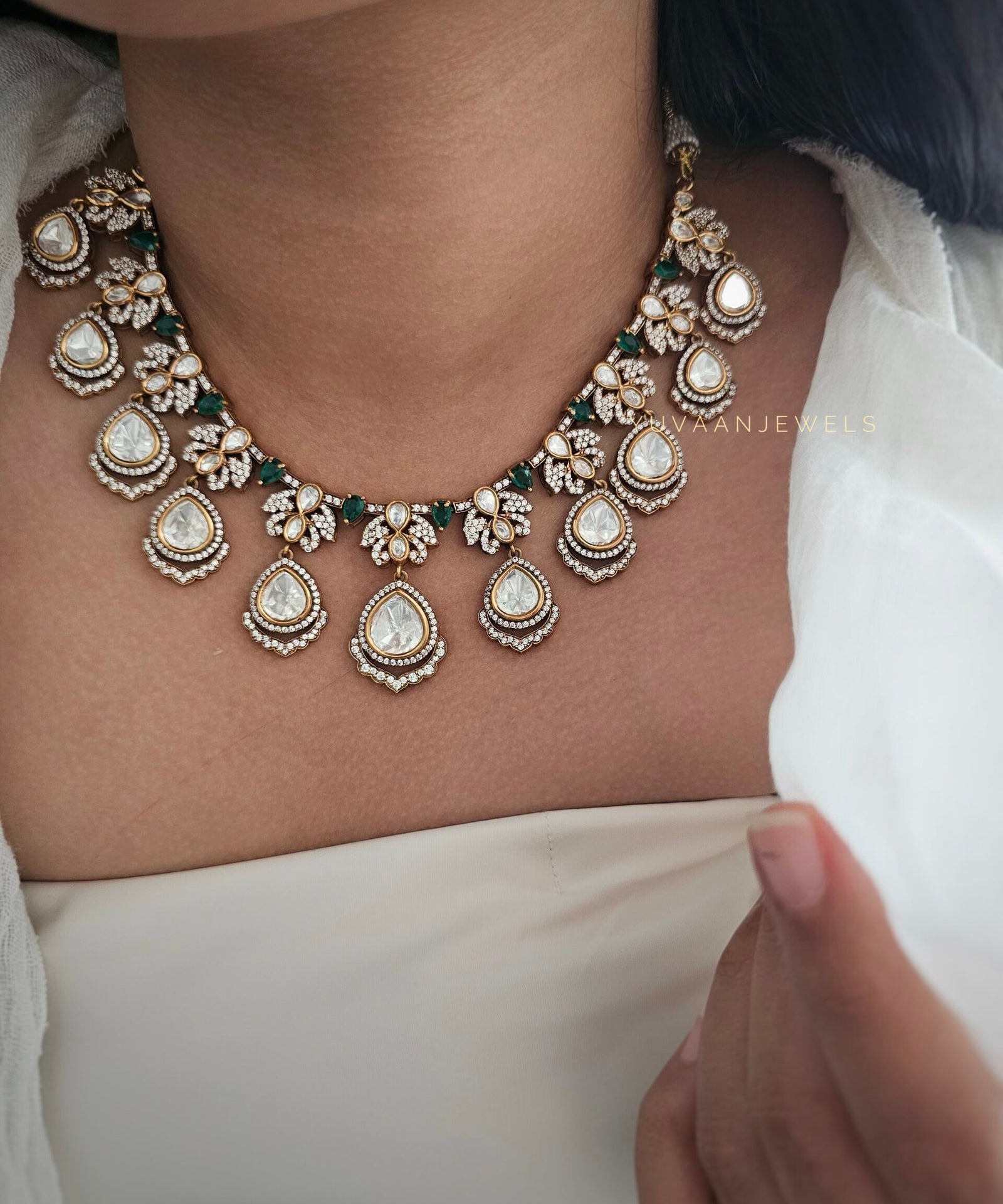 Vandana polki necklace