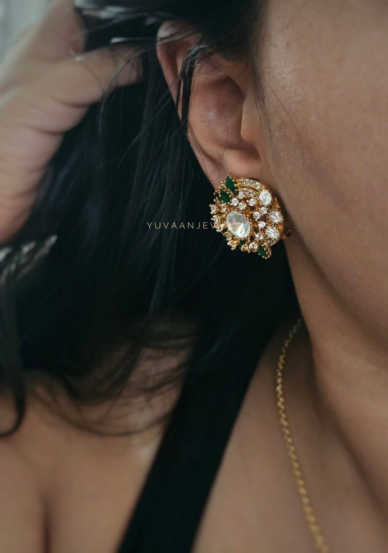 Botany Real Moissanite Polki necklace