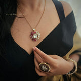 Botany Real Moissanite Polki necklace