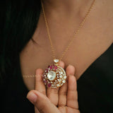 Botany Real Moissanite Polki necklace