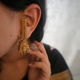 Niharika handcrafted gold jhumki