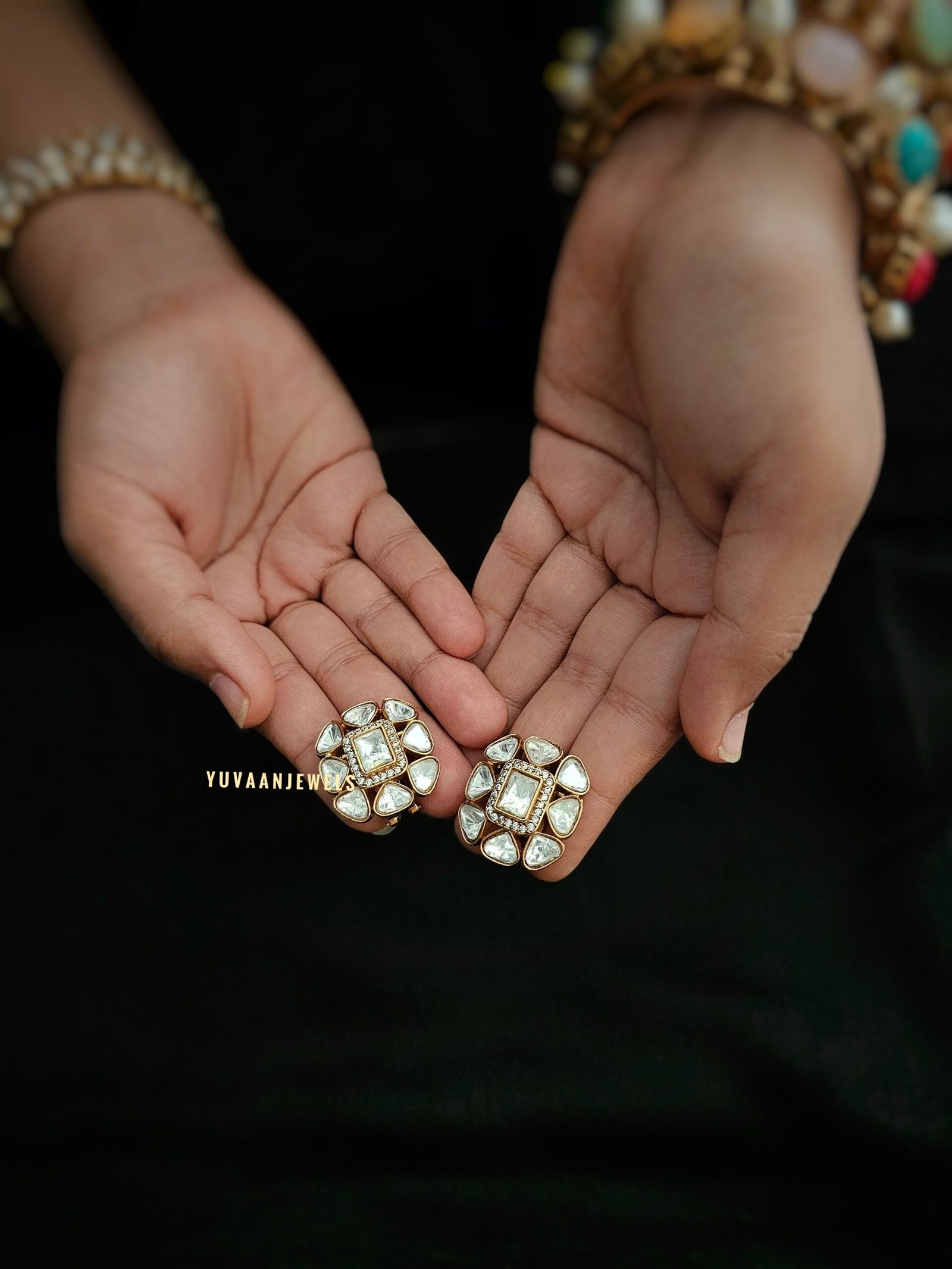 Farah Long polki necklace