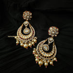Ruhi pearls and polki earrings