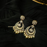 Ruhi pearls and polki earrings