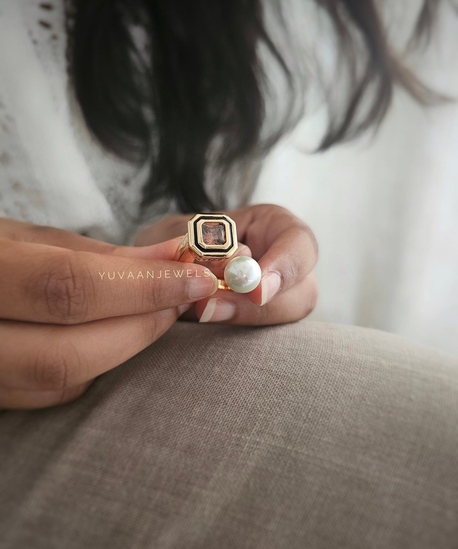 Divine pearl ring