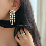 Tapsee Polki&Quartz Antique earings