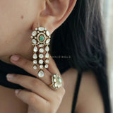 Tapsee Polki&Quartz Antique earings