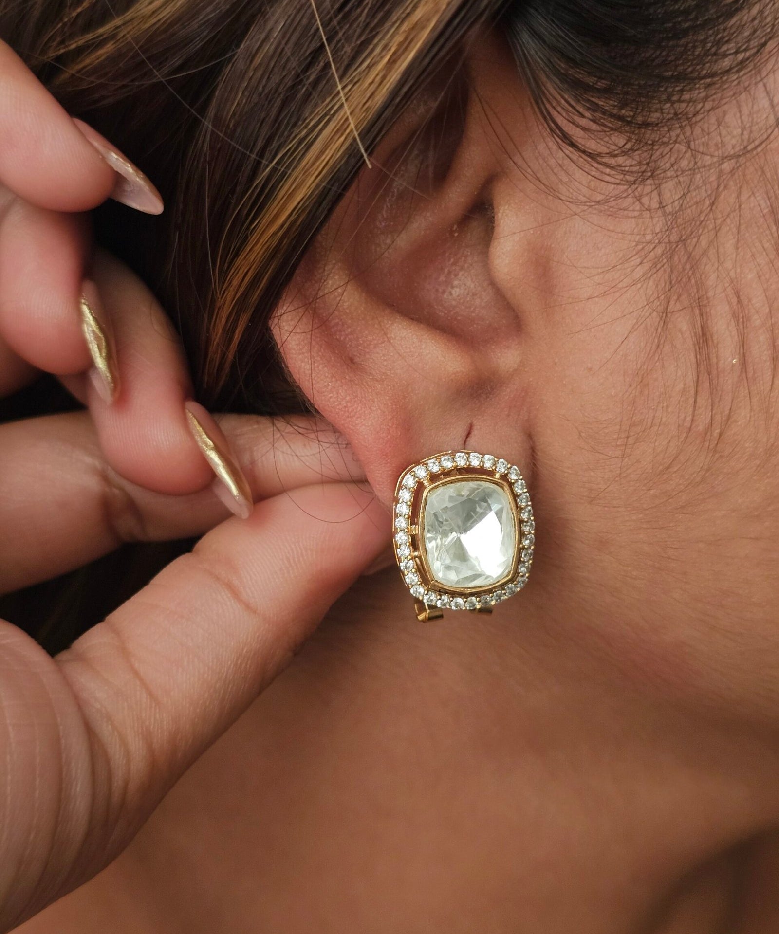 Reyana polki studs