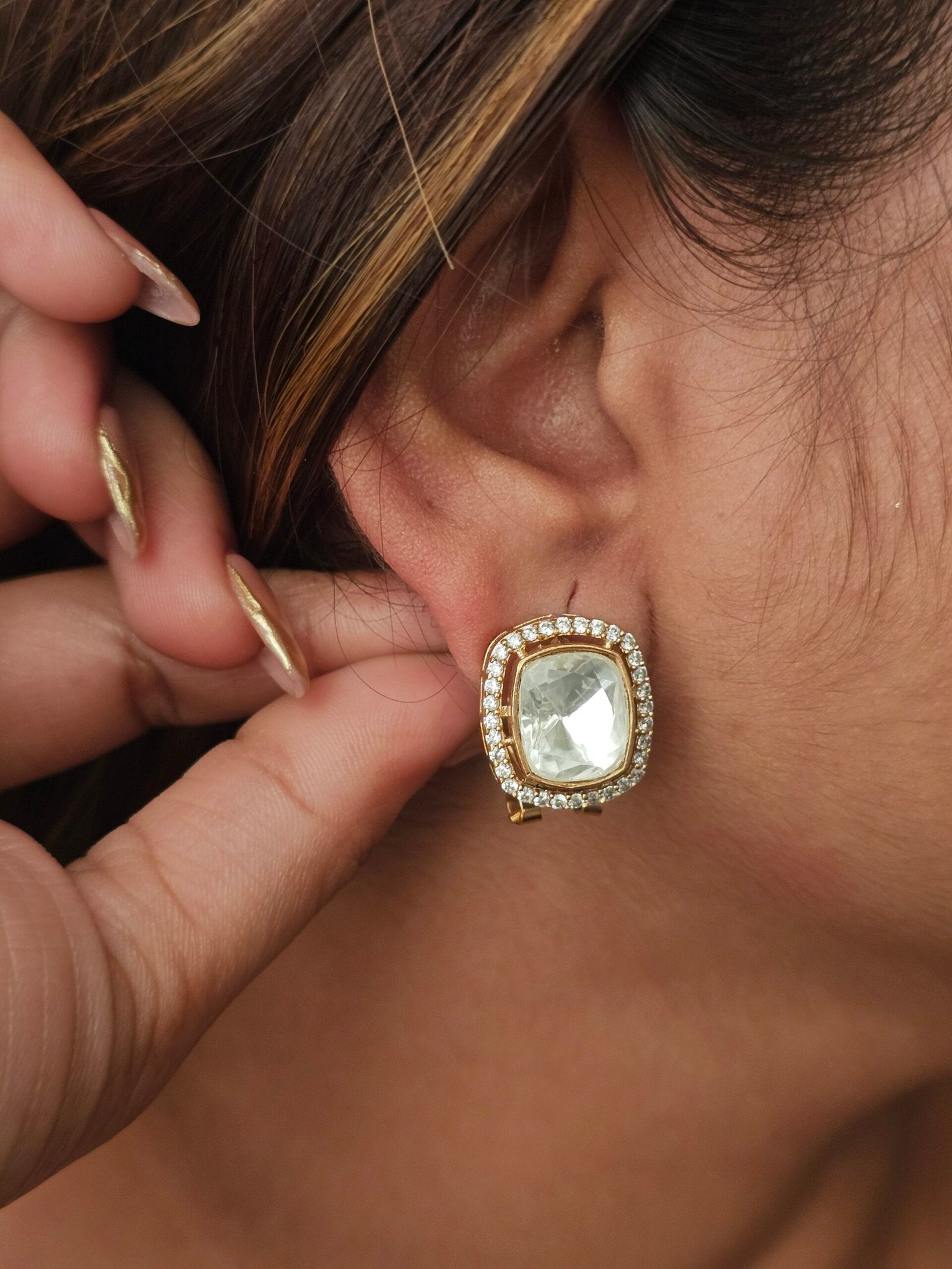 Reyana polki studs