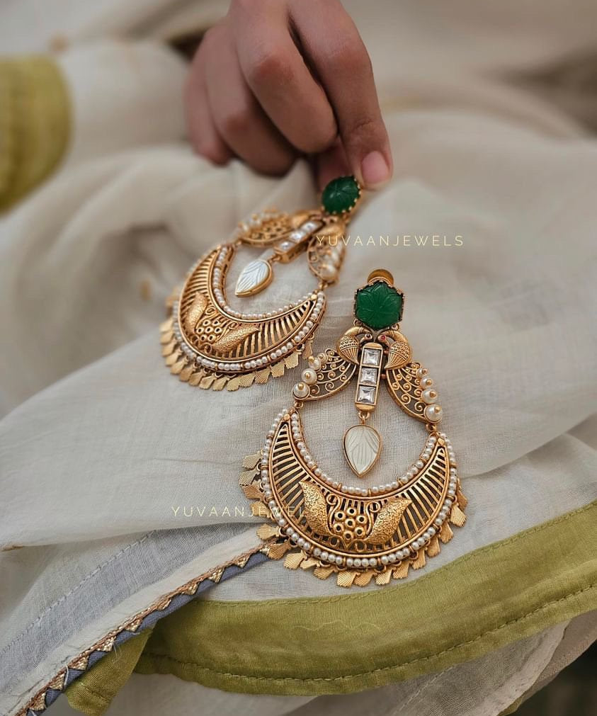Shilpa Handcarved Stone Earings