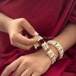 Palak stretchable polki bangles