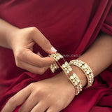 Palak stretchable polki bangles