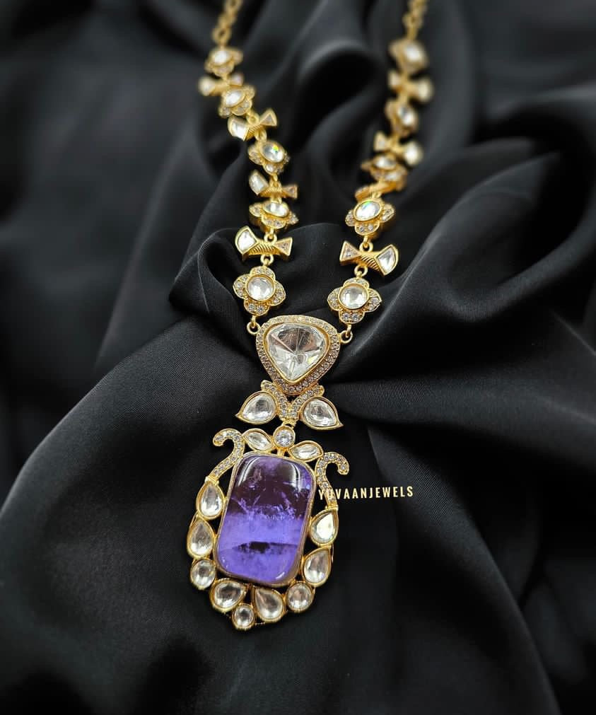 Fabiana polki and Quartz necklace