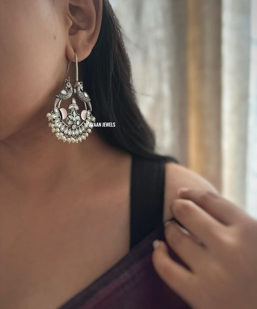 Mor handcrafted chaandbali