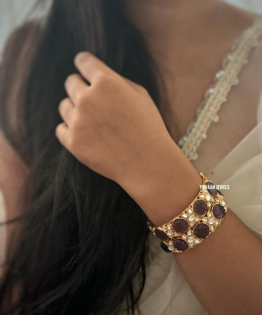 Kalki carved stone bangles