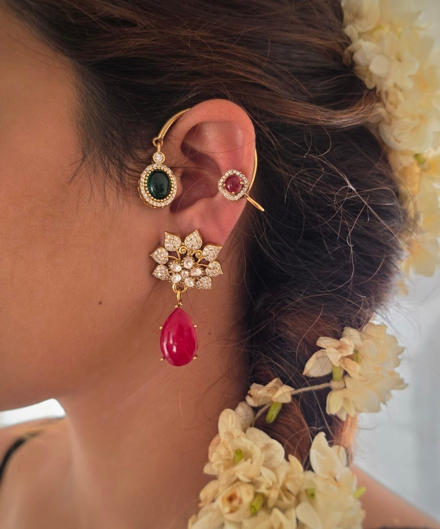 Ansa semi precious stone Earcuffs