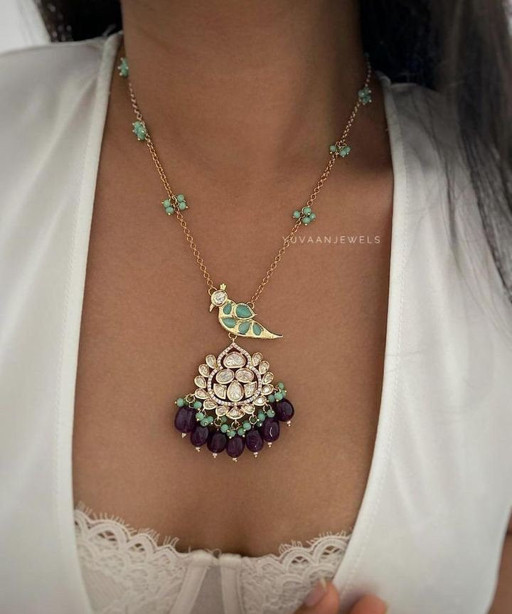 Shifra polki necklace