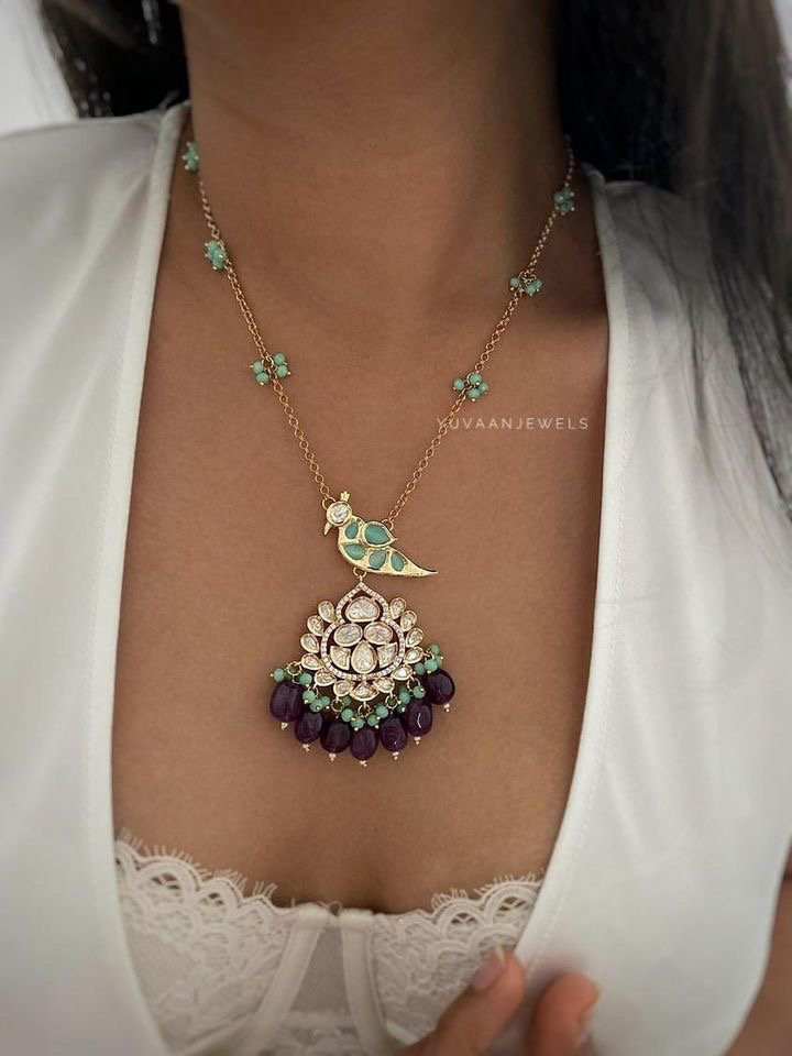 Shifra polki necklace