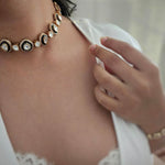 Leena Polki and Meena necklace
