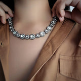 Myra Necklace Set (Silver Plated)