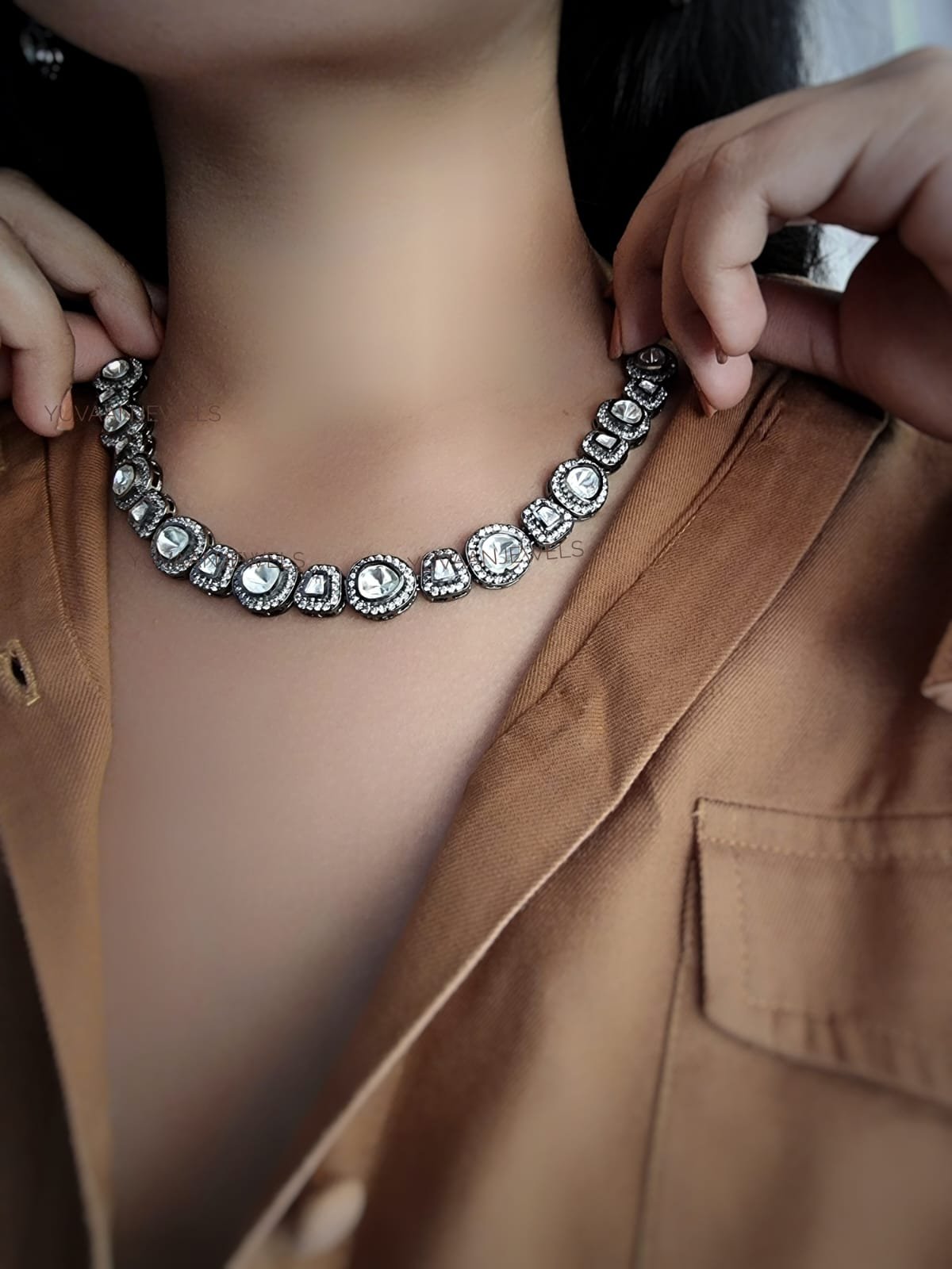 Myra Necklace Set (Silver Plated)