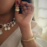 Arohi Quartz and polki  Necklace
