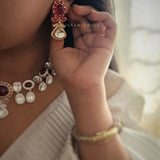 Arohi Quartz and polki  Necklace