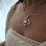 Botany Real Moissanite polki Long Necklace