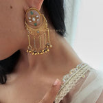 Swati raw stone chaandbali