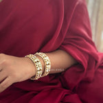 Palak stretchable polki bangles