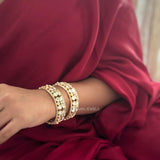Palak stretchable polki bangles