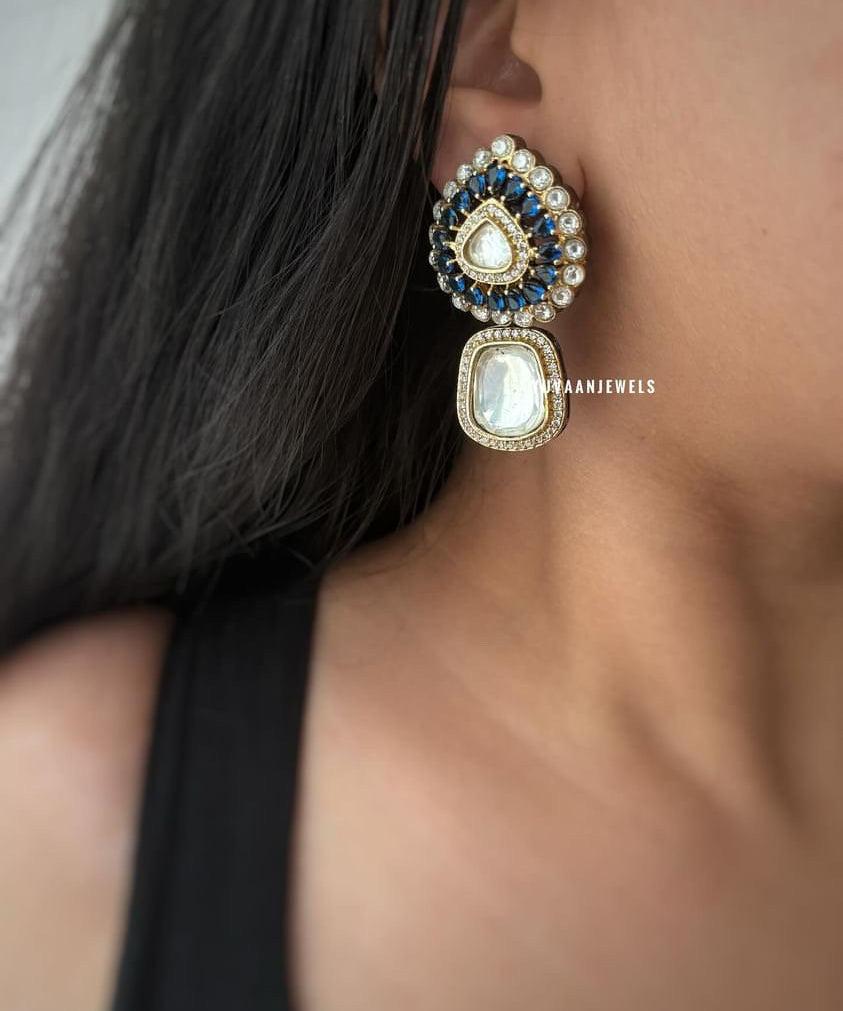 Niharika Polki drop earrings