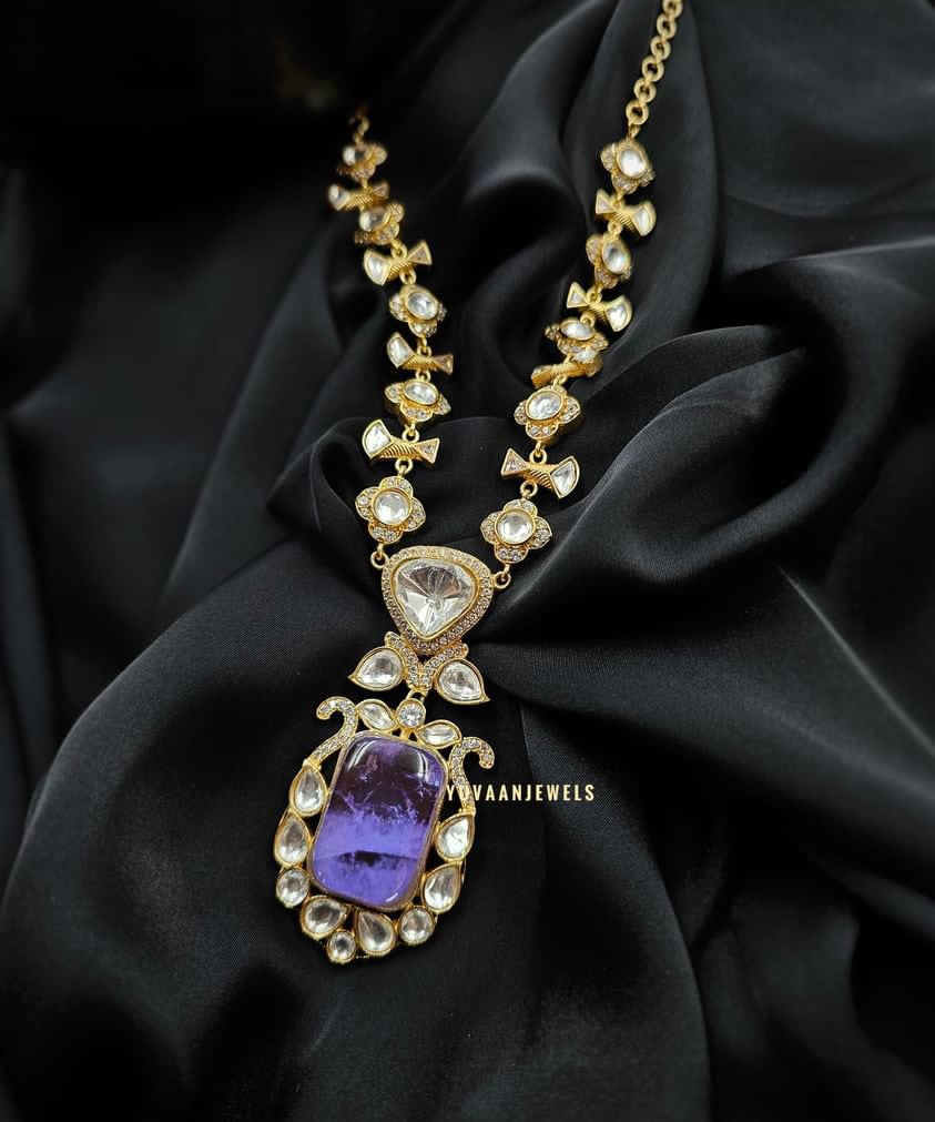 Fabiana polki and Quartz necklace